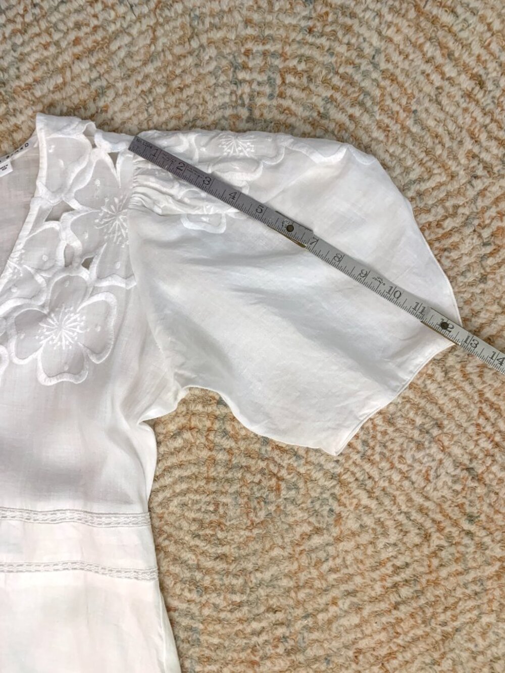 VERONICA BEARD Hope White Floral Embroidered Dress Sz 10 RUNS SMALL - Picture 13 of 14